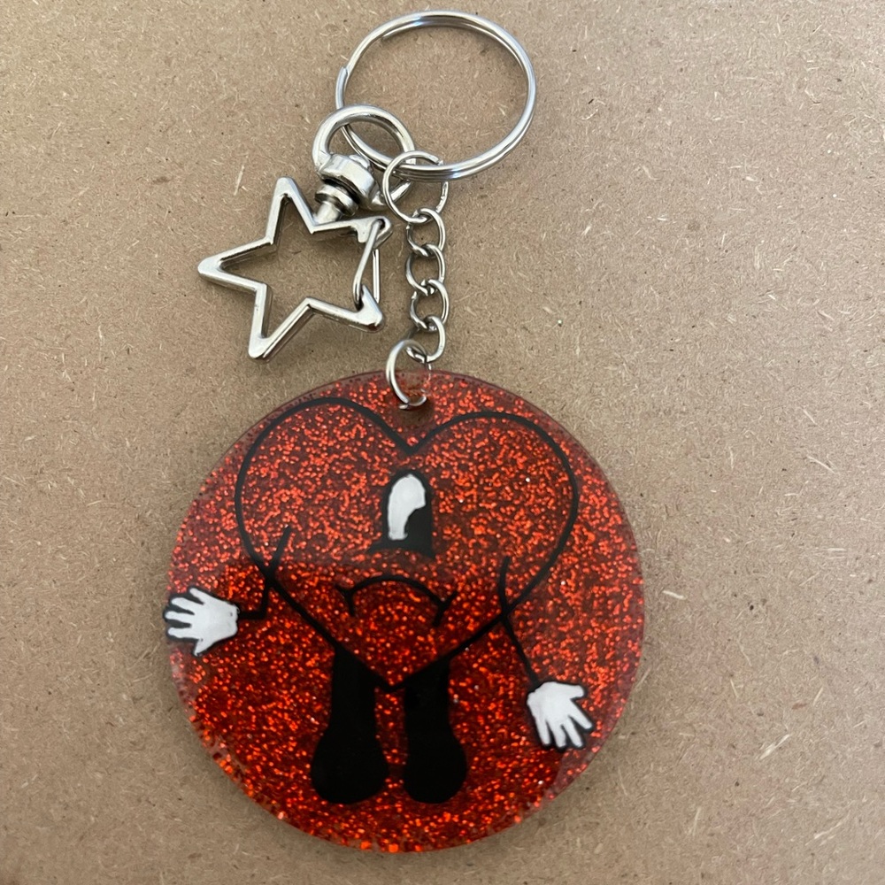 Handmade bad bunny keychain